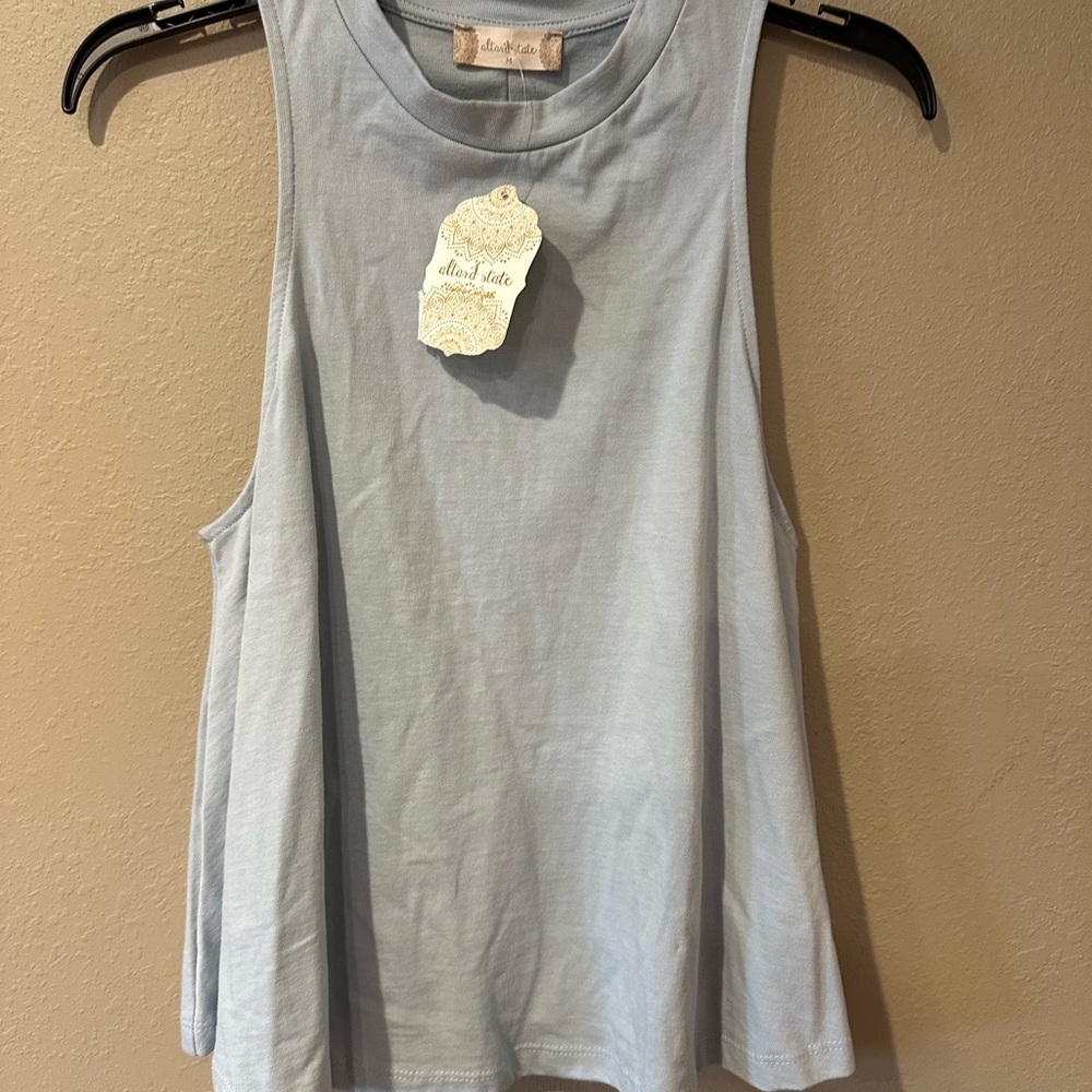 Altar'd State Blue Muscle Tee Sleeveless Relaxed Fit